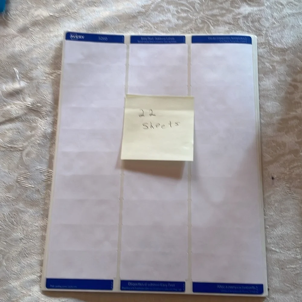 Preowned address labels 22 sheets